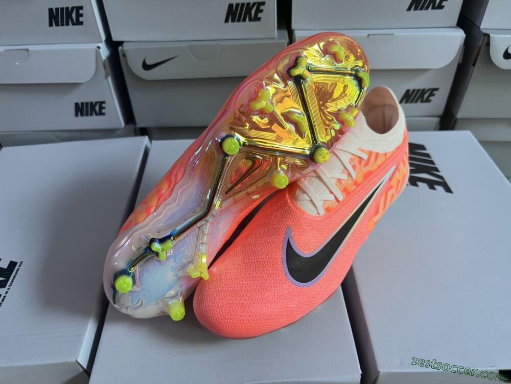 Nike Phantom GX Elite FG Low-Tops Soccer Cleats - Orange/Black/Sliver