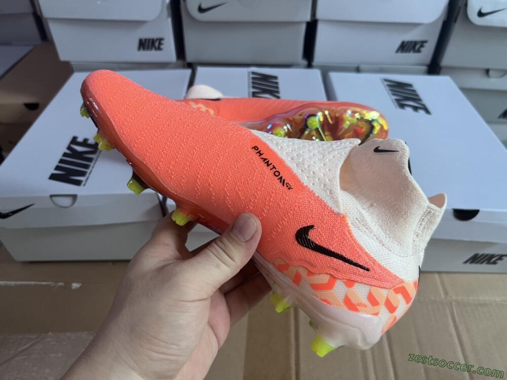 Nike Phantom GX Elite DF FG High-Tops Soccer Cleats - Orange/Black/Sliver