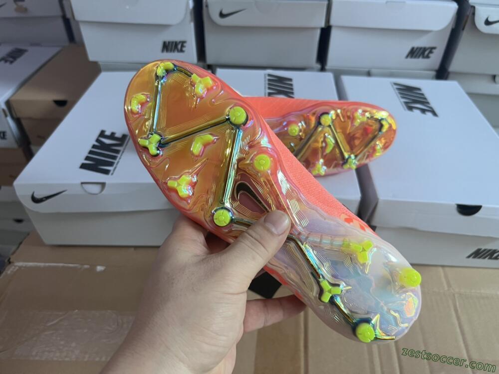 Nike Phantom GX Elite DF FG High-Tops Soccer Cleats - Orange/Black/Sliver
