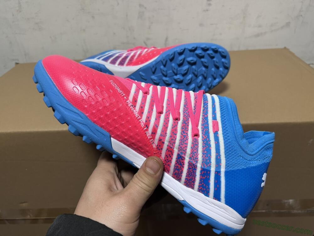 Puma Future Z 1.3 Instinct TF Low-Tops Soccer Shoes - Pink/Blue/White