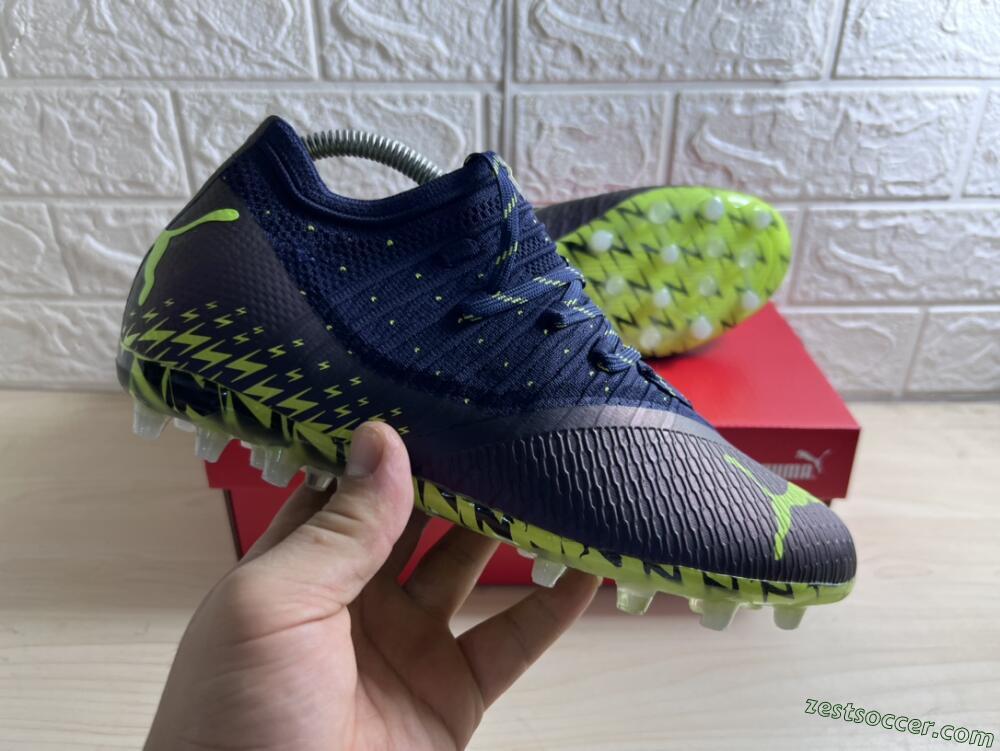 Puma Future Z 1.3 Instinct MG Low-Tops Soccer Cleats - Black/Green