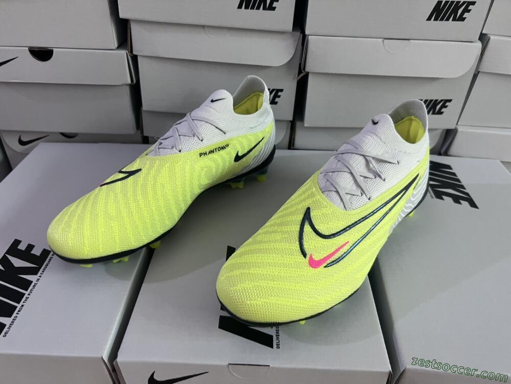 Nike Phantom GX Elite FG Low-Tops Soccer Cleats - Green/White/Blue