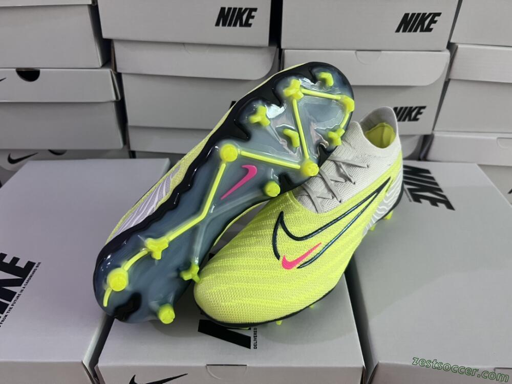 Nike Phantom GX Elite FG Low-Tops Soccer Cleats - Green/White/Blue