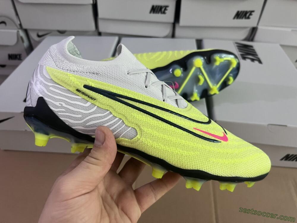 Nike Phantom GX Elite FG Low-Tops Soccer Cleats - Green/White/Blue