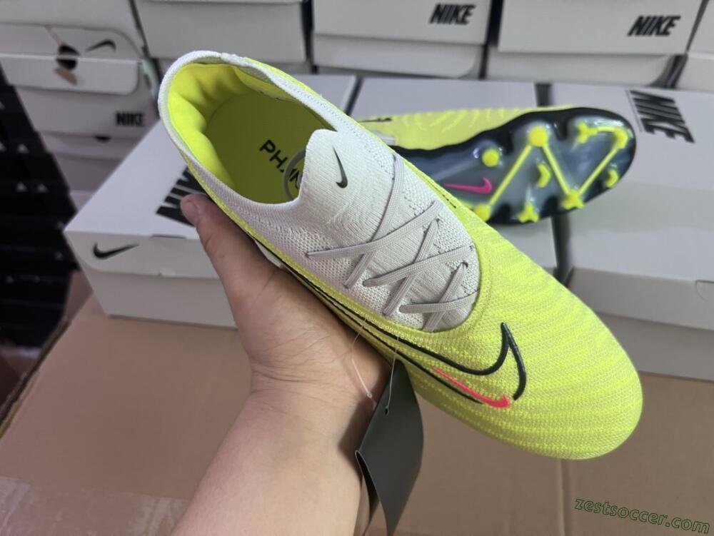 Nike Phantom GX Elite FG Low-Tops Soccer Cleats - Green/White/Blue