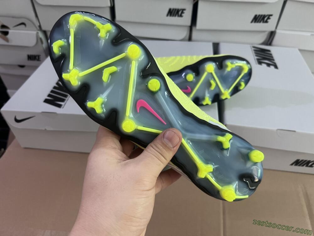 Nike Phantom GX Elite FG Low-Tops Soccer Cleats - Green/White/Blue