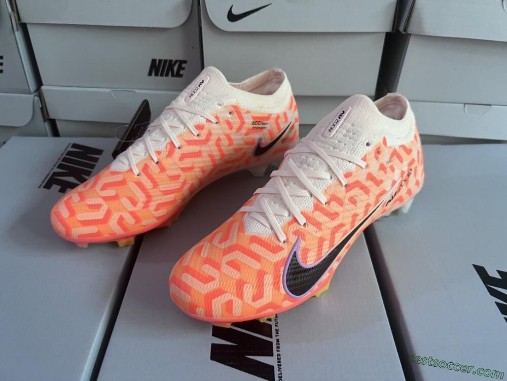 Nike Air Zoom Mercurial Vapor 15 Elite FG Low-Tops Soccer Cleats - White/Orange/Black