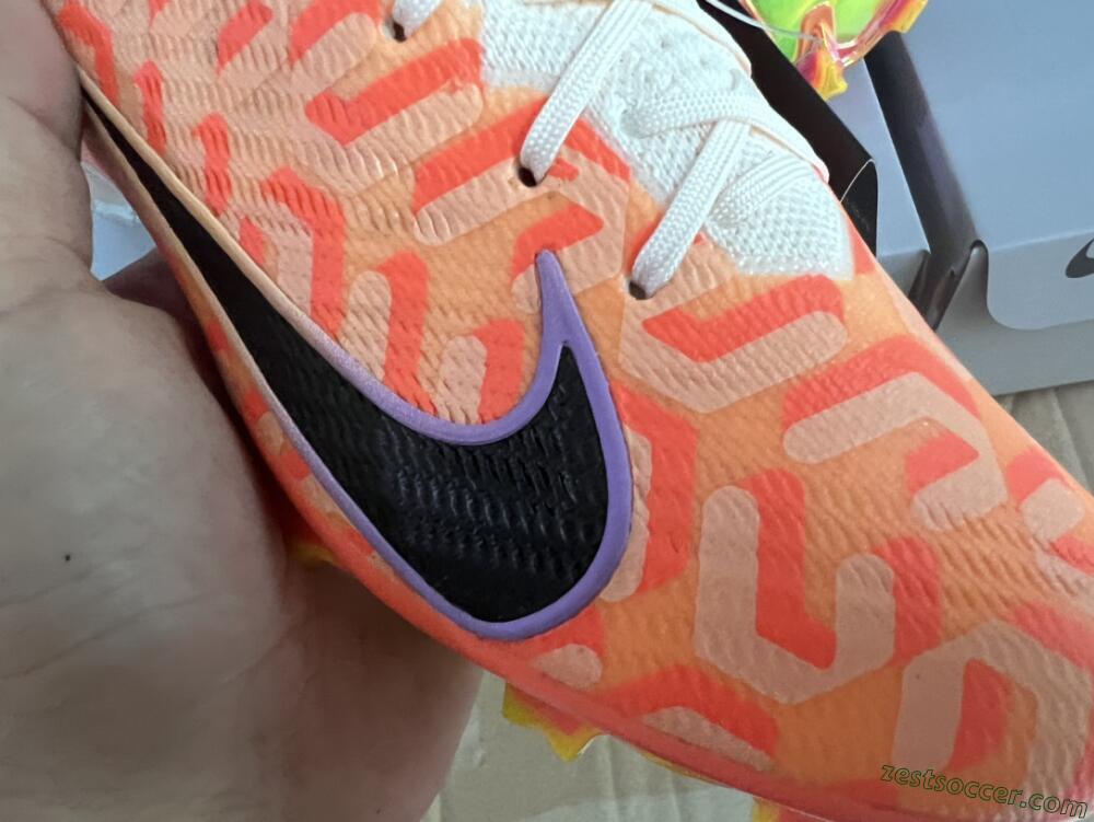 Nike Air Zoom Mercurial Vapor 15 Elite FG Low-Tops Soccer Cleats - White/Orange/Black