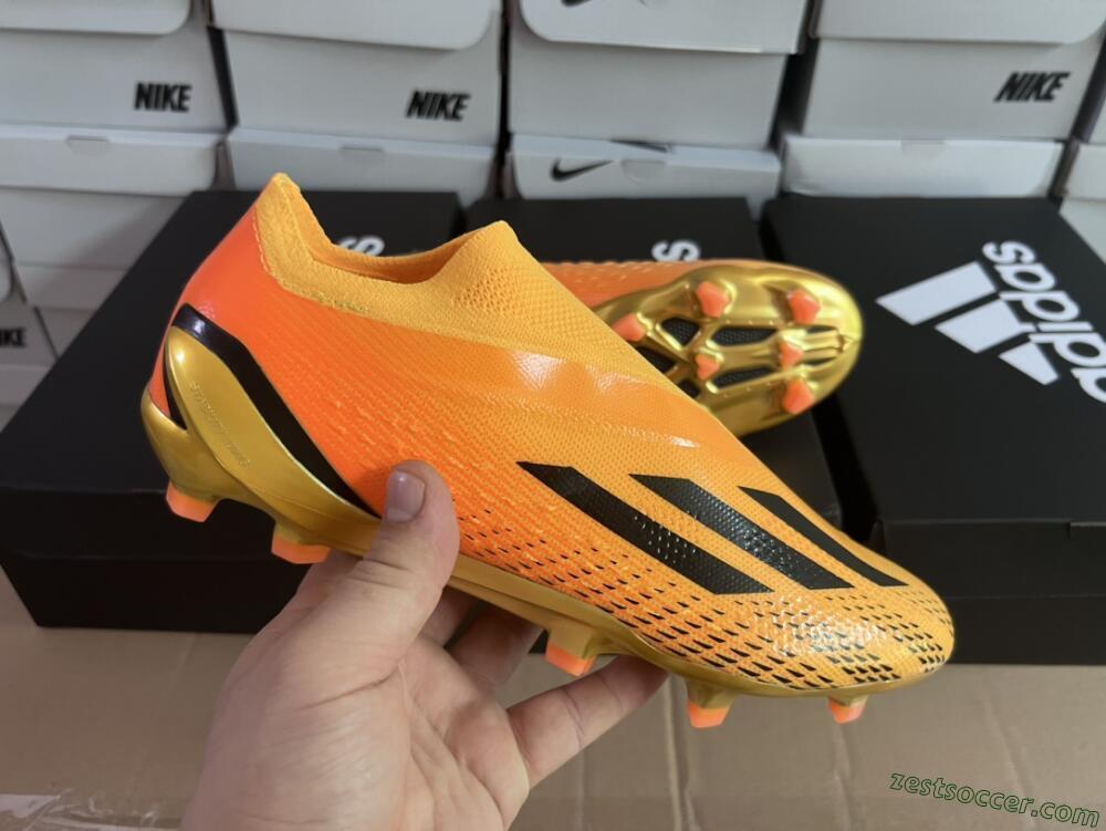 Adidas X Speedportal+ FG Low-Tops Soccer Cleats - Orange/Black/Gold