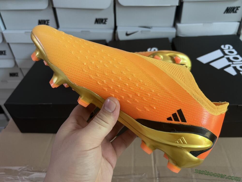 Adidas X Speedportal+ FG Low-Tops Soccer Cleats - Orange/Black/Gold