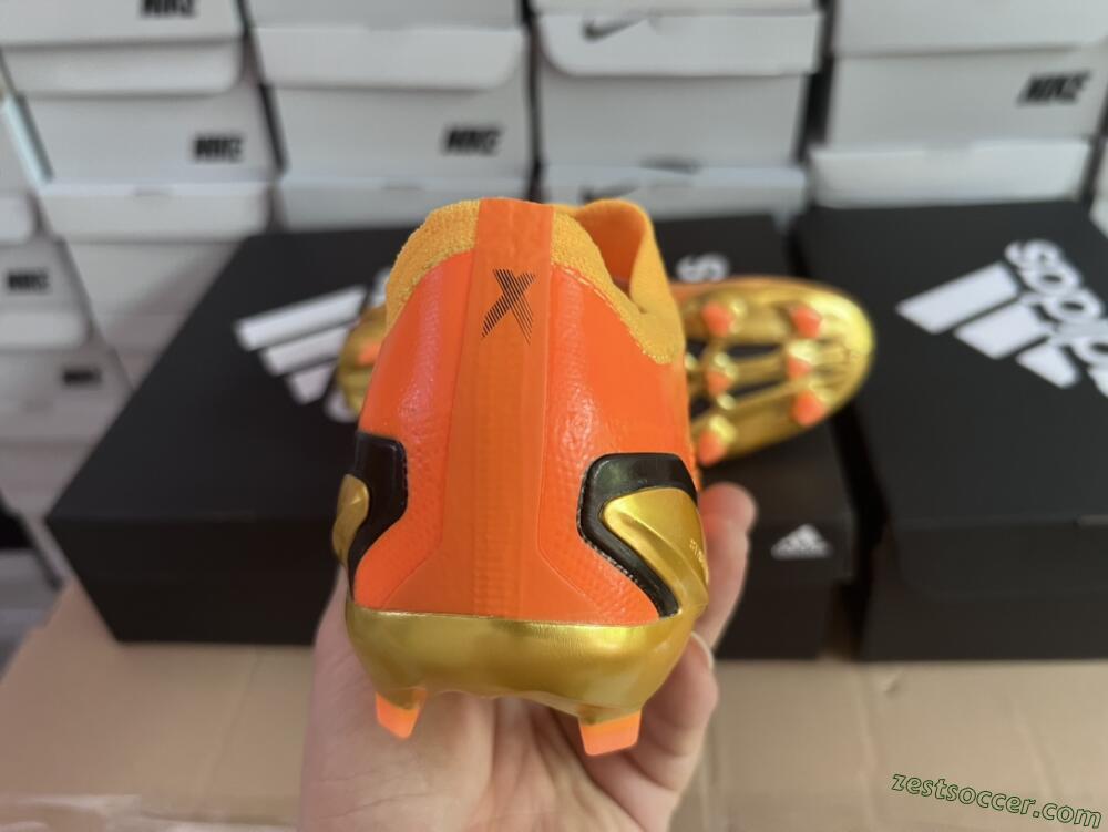 Adidas X Speedportal+ FG Low-Tops Soccer Cleats - Orange/Black/Gold