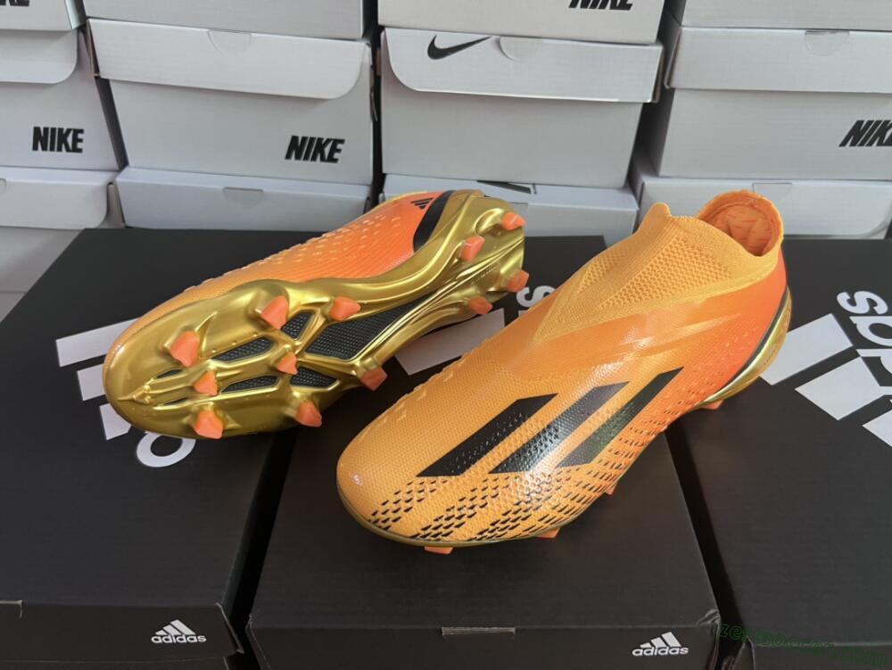 Adidas X Speedportal+ FG Low-Tops Soccer Cleats - Orange/Black/Gold
