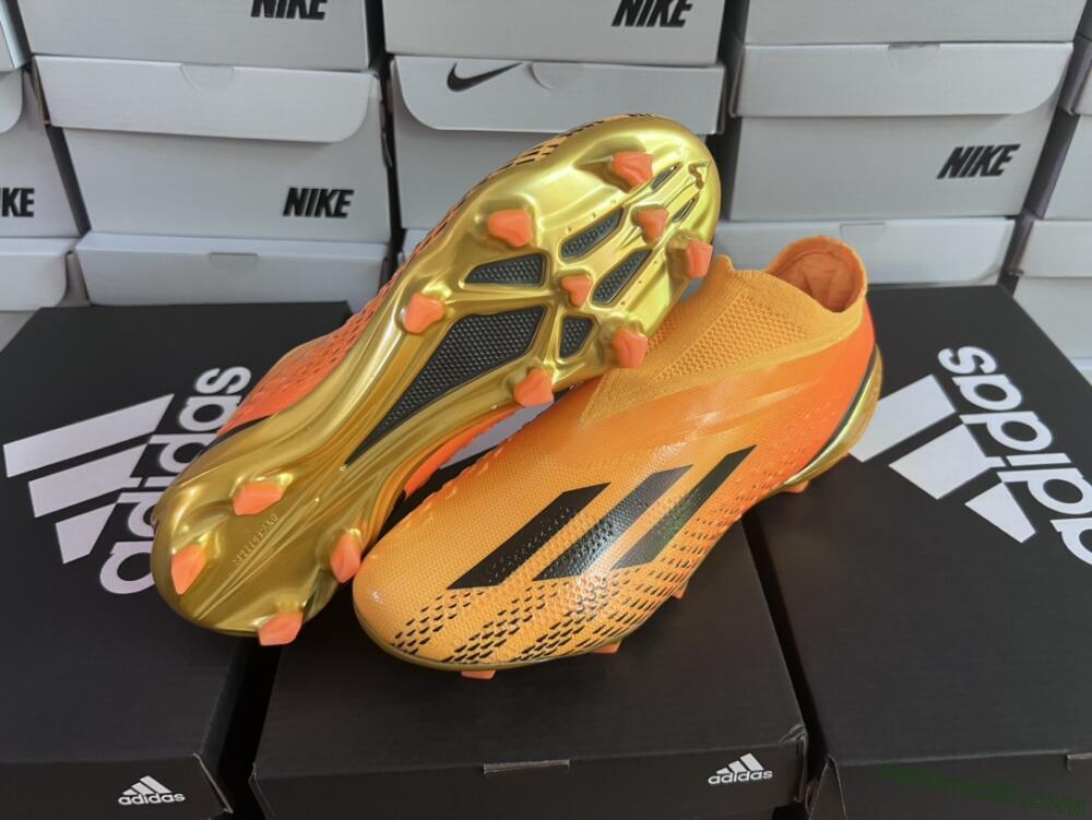 Adidas X Speedportal+ FG Low-Tops Soccer Cleats - Orange/Black/Gold