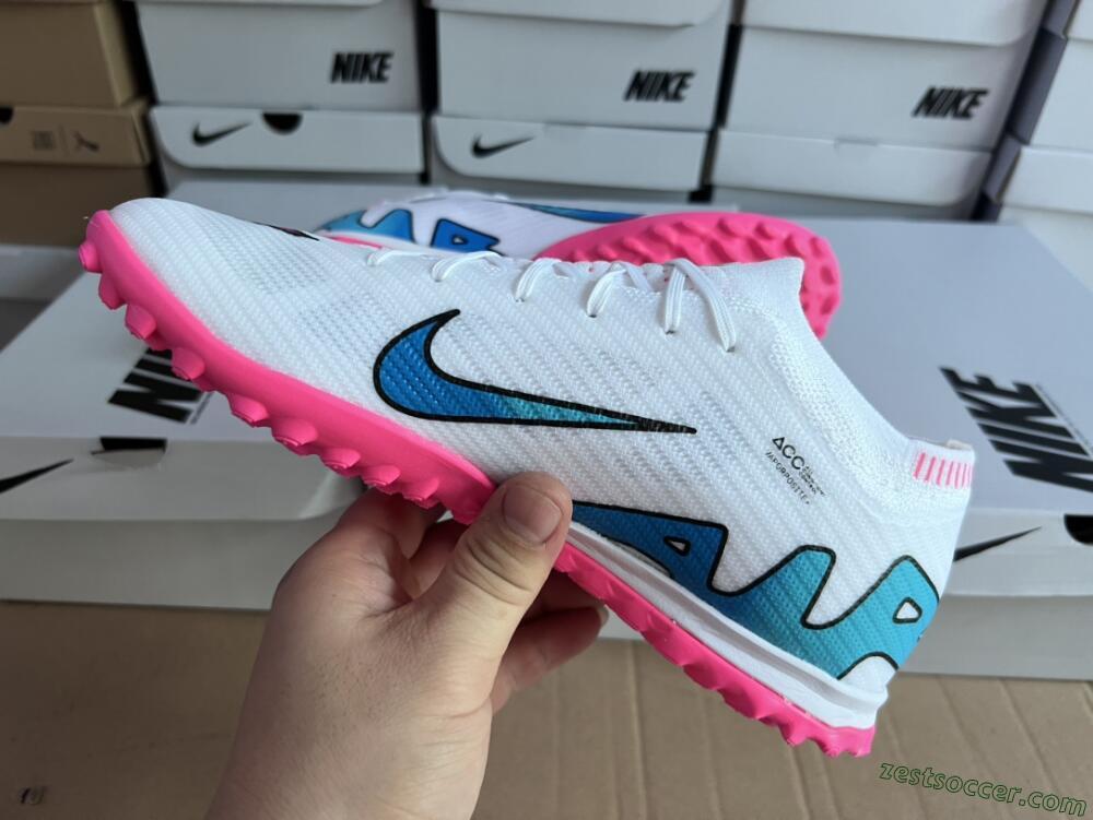 Nike Mercurial Vapor 15 Elite TF Low-Tops Soccer Shoes - White/Pink