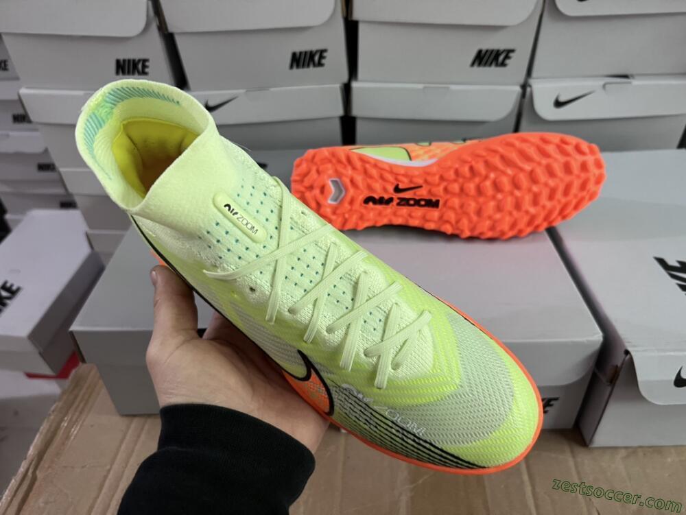 Nike Air Zoom Mercurial Superfly 15 Elite TF High-Tops Soccer Shoes - Yellow/Orange/Black