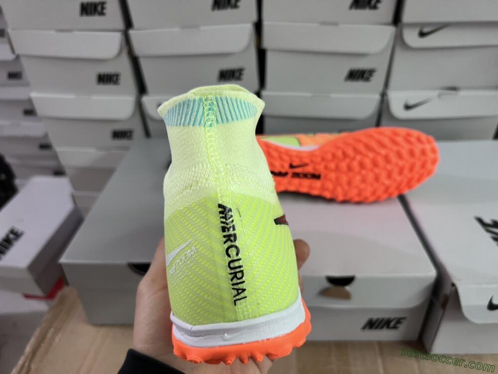 Nike Air Zoom Mercurial Superfly 15 Elite TF High-Tops Soccer Shoes - Yellow/Orange/Black