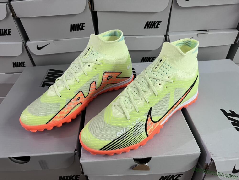 Nike Air Zoom Mercurial Superfly 15 Elite TF High-Tops Soccer Shoes - Yellow/Orange/Black