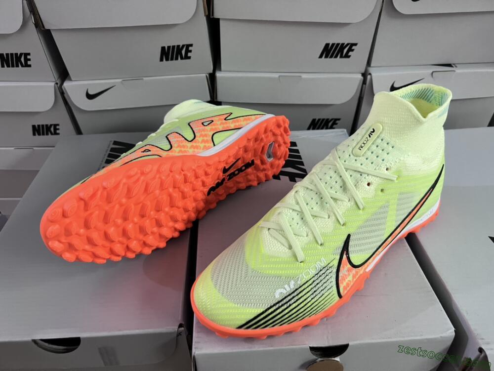 Nike Air Zoom Mercurial Superfly 15 Elite TF High-Tops Soccer Shoes - Yellow/Orange/Black