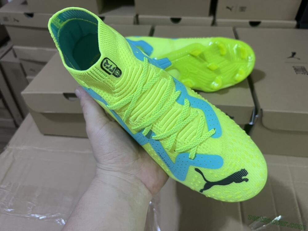 Puma Future Ultimate FG Low-Tops Soccer Cleats - Green/Blue/Black