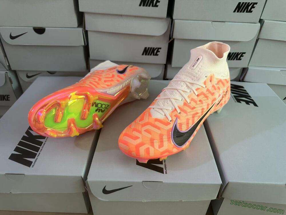 Nike Air Zoom Mercurial Superfly 9 Academy FG High-Tops Soccer Cleats - Orange/Black/Purple