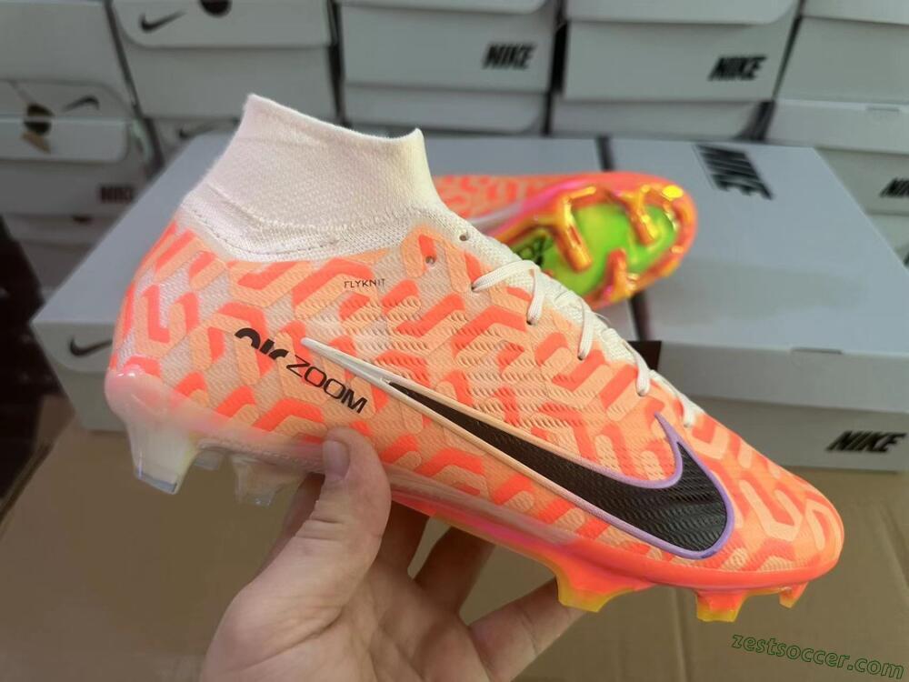 Nike Air Zoom Mercurial Superfly 9 Academy FG High-Tops Soccer Cleats - Orange/Black/Purple