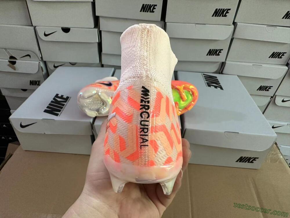 Nike Air Zoom Mercurial Superfly 9 Academy FG High-Tops Soccer Cleats - Orange/Black/Purple