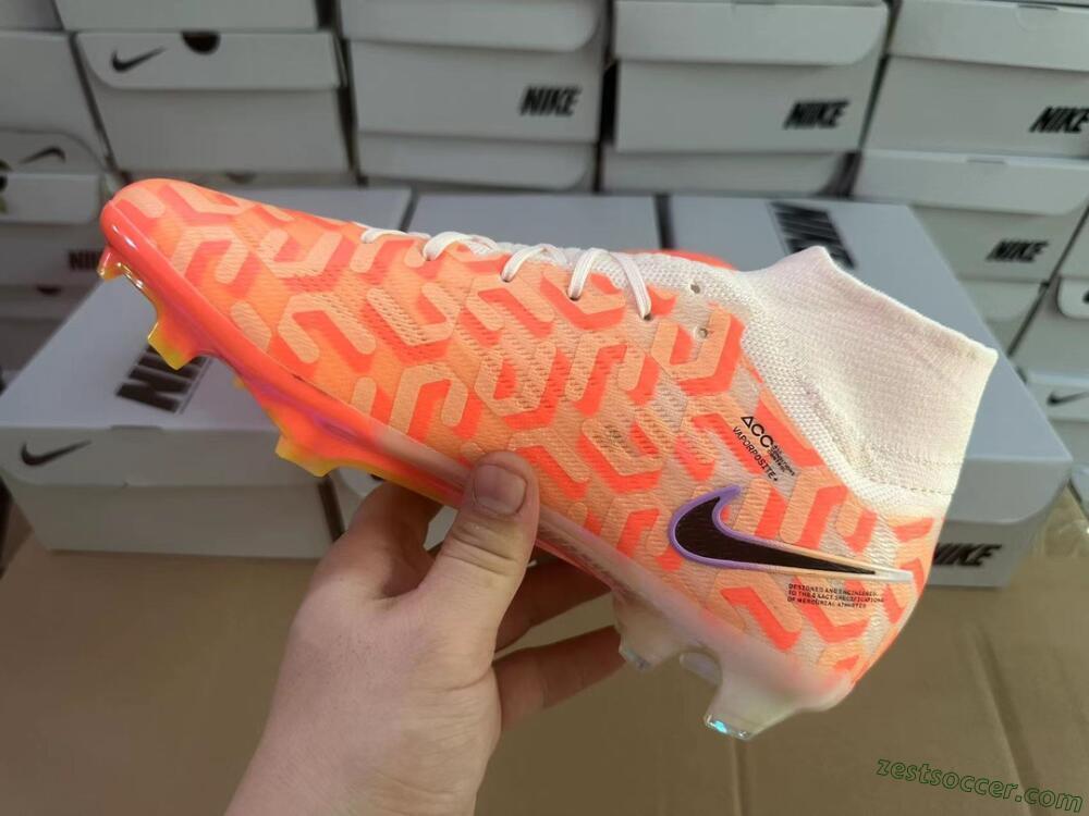 Nike Air Zoom Mercurial Superfly 9 Academy FG High-Tops Soccer Cleats - Orange/Black/Purple
