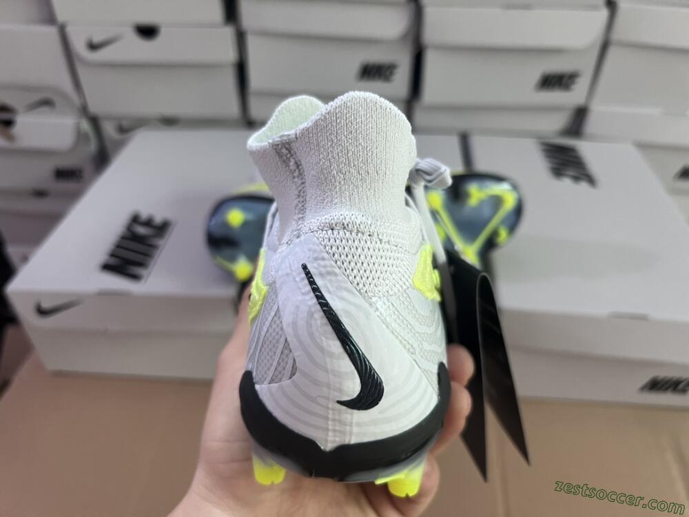 Nike Phantom GX Elite FG High-Tops Soccer Cleats - Grey/Green/Pink