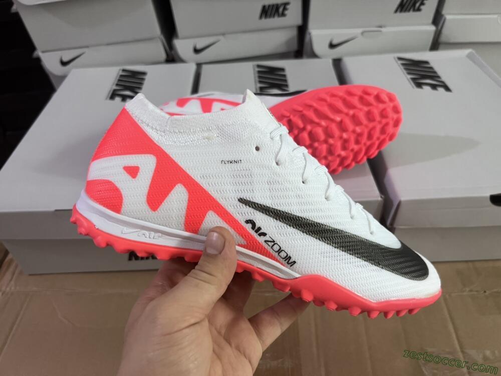Nike Mercurial Vapor 15 Elite TF Low-Tops Soccer Shoes - White/Black/Red