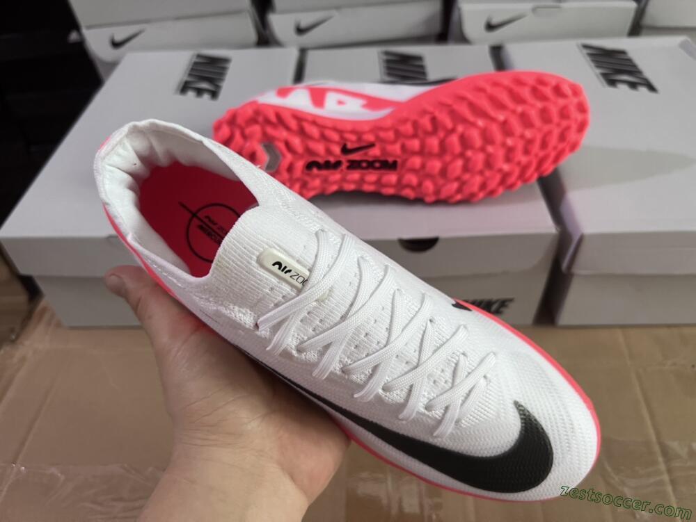 Nike Mercurial Vapor 15 Elite TF Low-Tops Soccer Shoes - White/Black/Red