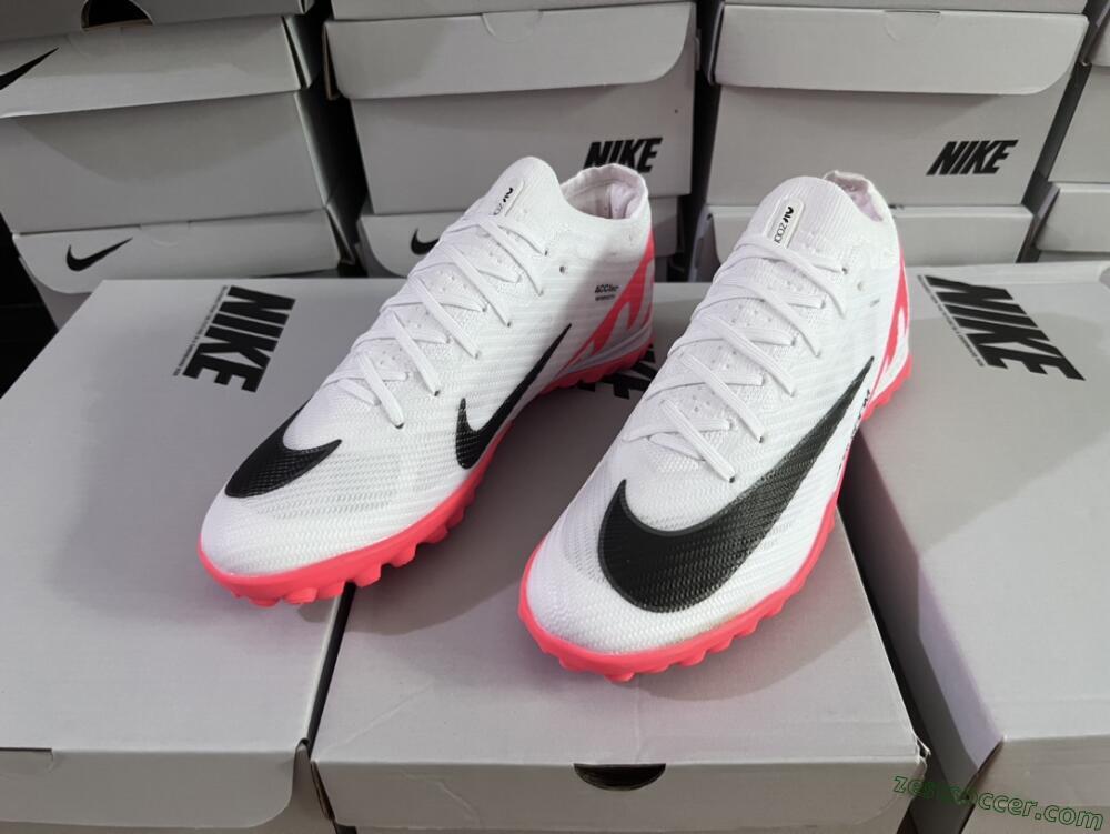 Nike Mercurial Vapor 15 Elite TF Low-Tops Soccer Shoes - White/Black/Red