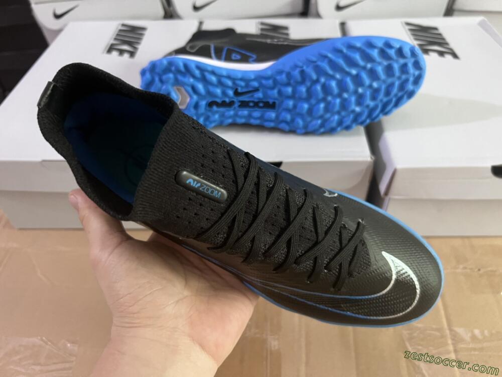 Nike Mercurial Superfly 9 Elite TF High-Tops Soccer Shoes - Black/Blue