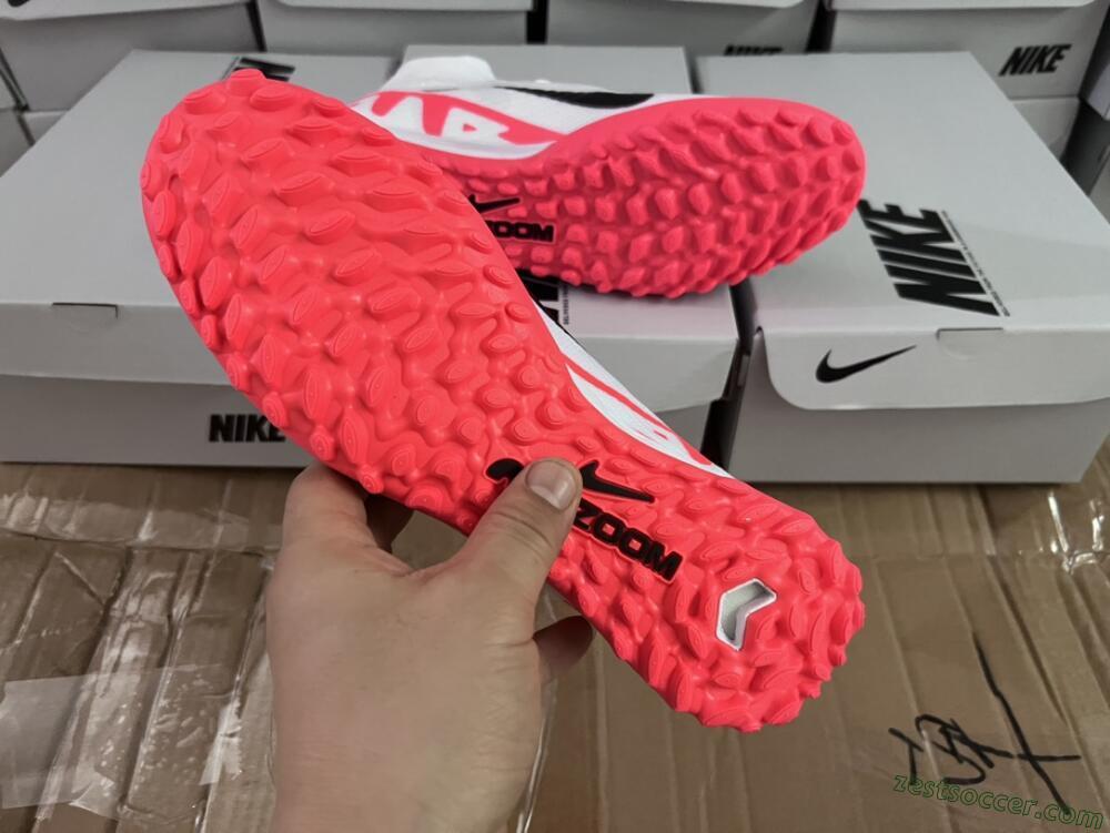 Nike Mercurial Superfly 9 Elite TF High-Tops Soccer Shoes - White/Black/Red