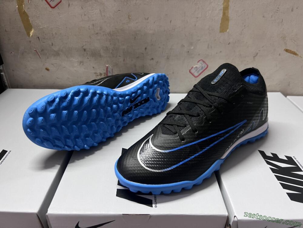 Nike Mercurial Vapor 15 Elite TF Low-Tops Soccer Shoes - Black/Blue