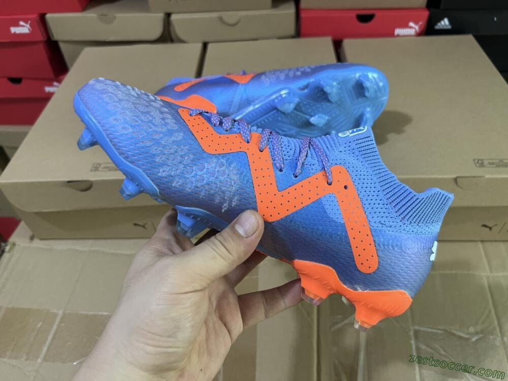 Puma Future Ultimate FG Low-Tops Soccer Cleats - Blue/Orange/White