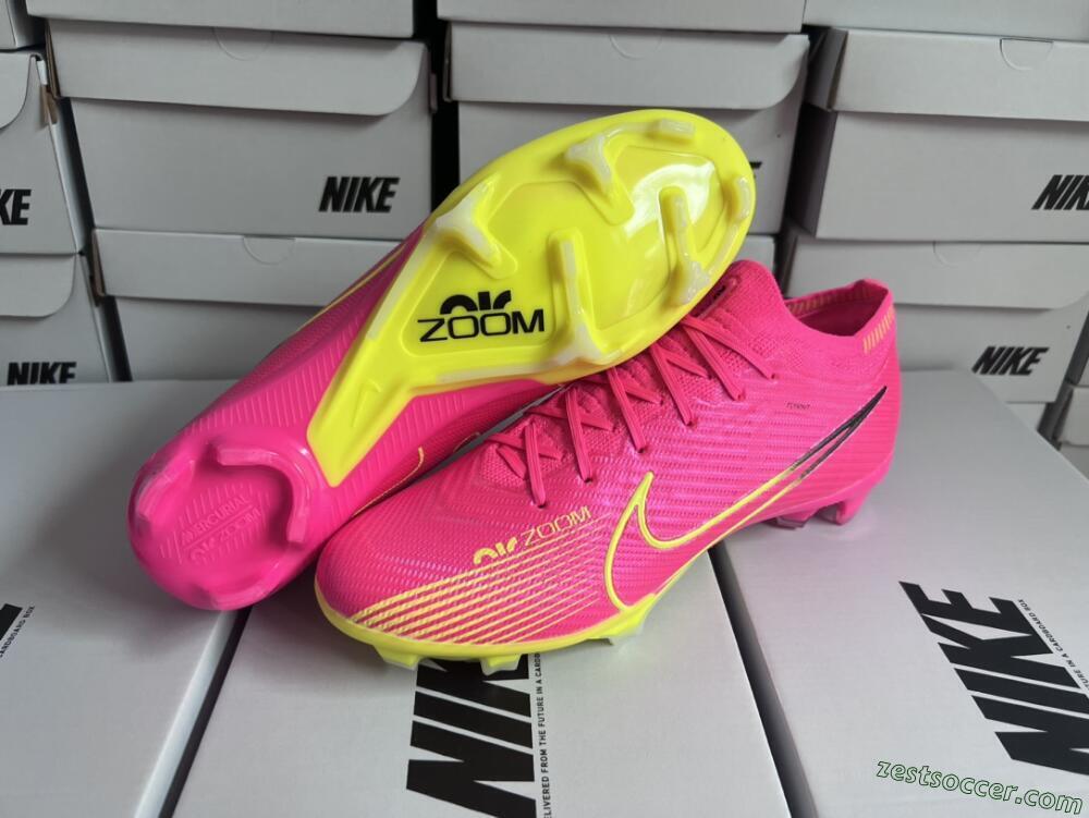 Nike Air Zoom Mercurial Vapor 15 Elite FG Low-Tops Soccer Cleats - Pink/Green