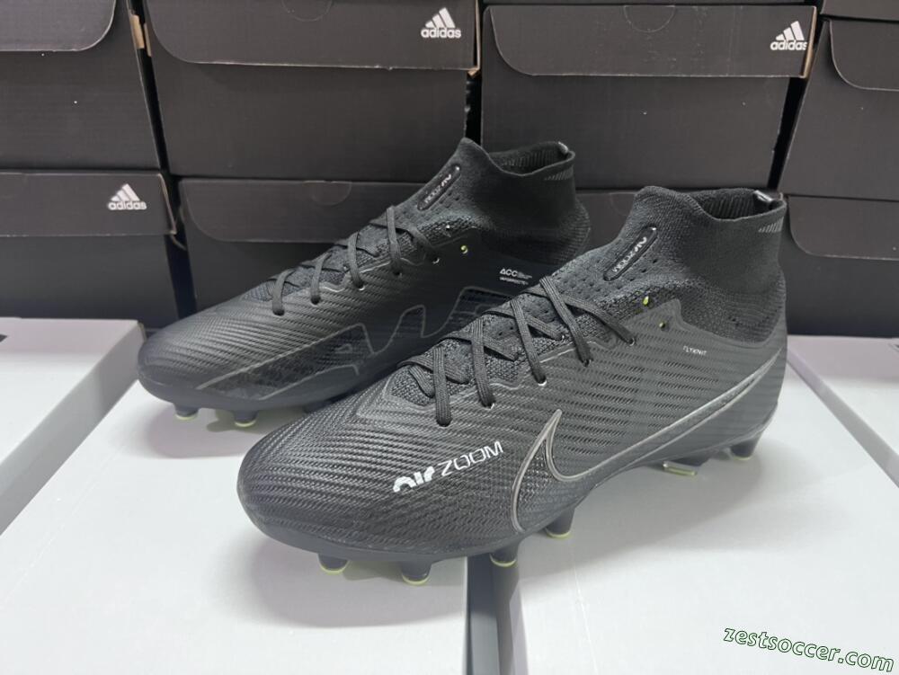 Nike Air Zoom Mercurial Superfly 9 Elite AG High-Tops Soccer Cleats - Black/Green