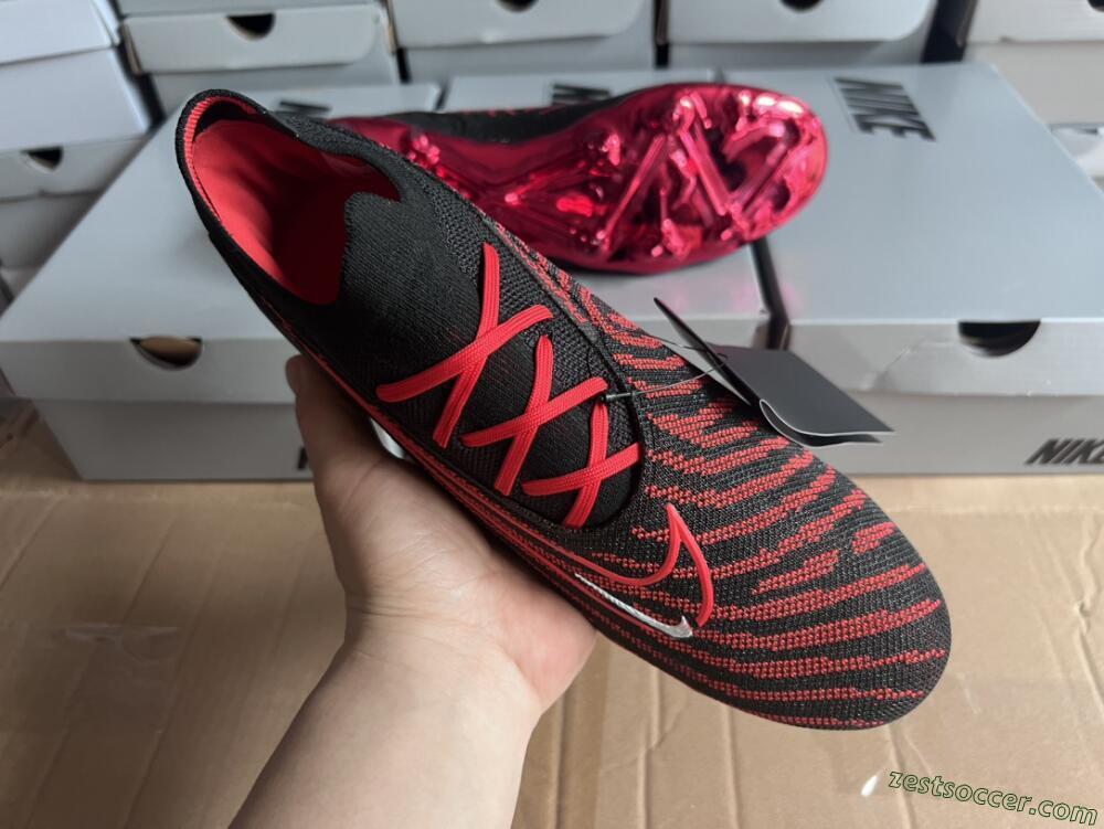 Nike Phantom GX Elite FG Low-Tops Soccer Cleats - Black/Red/White