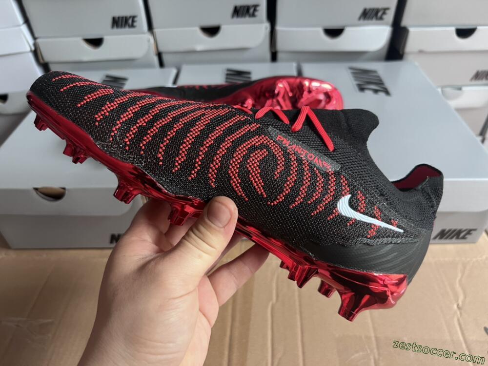 Nike Phantom GX Elite FG Low-Tops Soccer Cleats - Black/Red/White