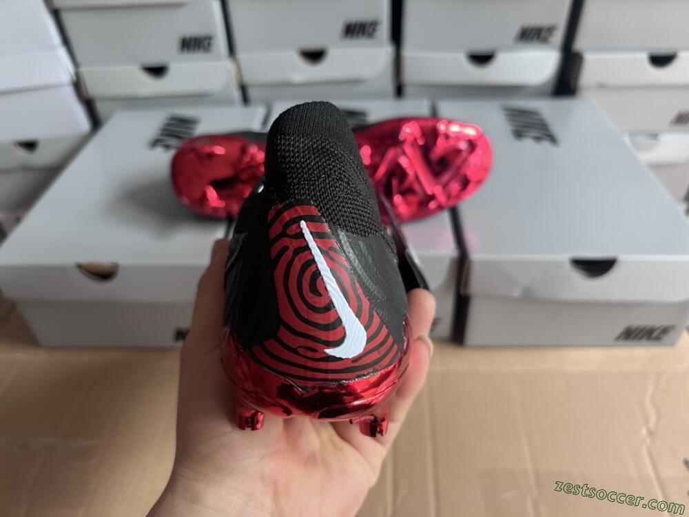 Nike Phantom GX Elite FG Low-Tops Soccer Cleats - Black/Red/White