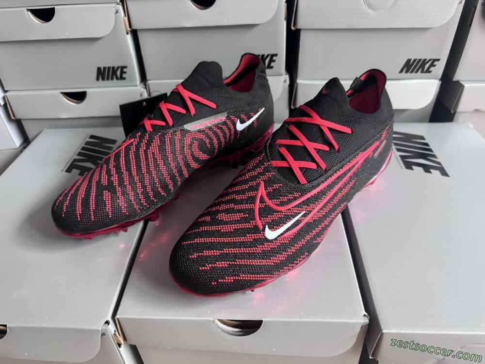 Nike Phantom GX Elite FG Low-Tops Soccer Cleats - Black/Red/White
