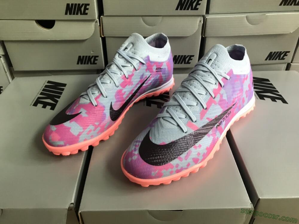 Nike Air Zoom Mercurial Vapor 15 Elite TF Low-Tops Soccer Shoes - Blue/Purple/Red