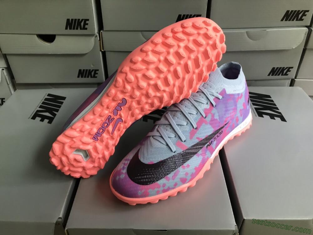 Nike Air Zoom Mercurial Vapor 15 Elite TF Low-Tops Soccer Shoes - Blue/Purple/Red