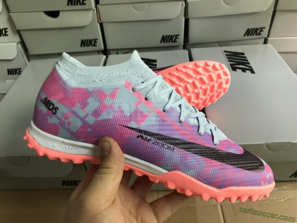 Nike Air Zoom Mercurial Vapor 15 Elite TF Low-Tops Soccer Shoes - Blue/Purple/Red