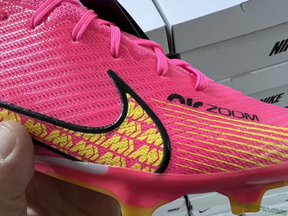 Nike Air Zoom Mercurial Superfly 9 Elite FG High-Tops Soccer Cleats - Red/Black/Yellow