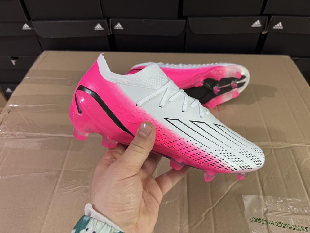 Adidas X Speedportal.1 FG Low-Tops Soccer Cleats - White/Pink/Black