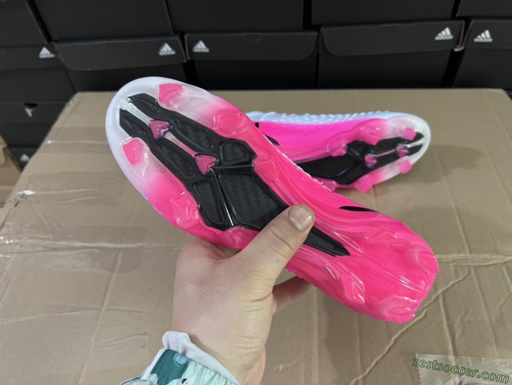 Adidas X Speedportal.1 FG Low-Tops Soccer Cleats - White/Pink/Black
