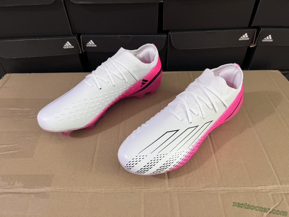 Adidas X Speedportal.1 FG Low-Tops Soccer Cleats - White/Pink/Black