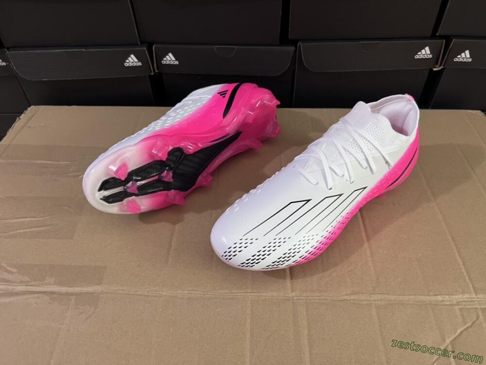 Adidas X Speedportal.1 FG Low-Tops Soccer Cleats - White/Pink/Black