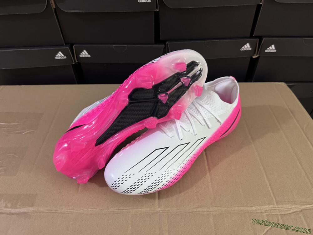 Adidas X Speedportal.1 FG Low-Tops Soccer Cleats - White/Pink/Black